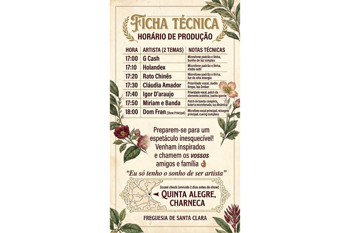 Don Fran e outros artistas atuam na Quinta Alegre, Charneca, a 23 de maio