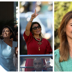 Janja, Michelle e Fernanda marcham pelos candidatos às eleições presidenciais do Brasil