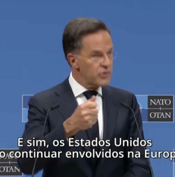 Mark Rutte alinha-se com EUA e espera que Europa e Canadá assumam maior responsabilidade pela defesa da NATO