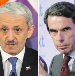 Dzurinda e Aznar na conferência do canal NOW