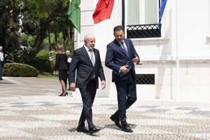 Receção do Presidente da República do Brasil, Lula da Silva, no Palácio Nacional de Belém
