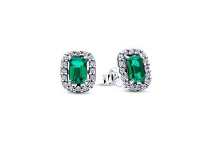 Brincos Pandora Emerald Green da coleção de Primavera 2026