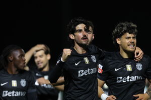 Sporting celebra um golo frente ao Rio Ave