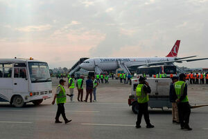Avião da Turkish Airlines aterra no Nepal 