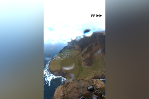 Imagens mostram salto de paraquedista britânico em missão médica para a ilha de Tristão da Cunha
