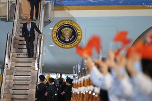 Chegada de Donald Trump à China