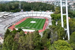 As imagens de drone do aparato no estádio do Jamor para a final da Taça de Portugal