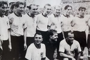 A Alemanha venceu a favorita Hungria e celebrou o seu primeiro título Mundial em 1954