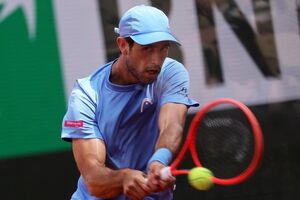 Nuno Borges em ação em Roland Garros