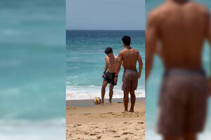 Tenista espanhol Carlos Alcaraz aproveita domingo de calor na Comporta após lesão 