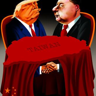 Vasco Gargalo dedicou o cartoon desta semana à vista de Donald Trump à China. O tema Taiwan esteve em cima da mesa...