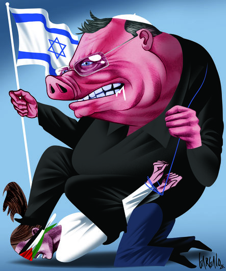 O cartoon de Vasco Gargalo numa alusão à forma como os ativistas da flotilha humanitária foram tratados por Israel