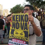 Centenas de pessoas manifestam-se na capital do Peru contra a candidatura de Keiko Fujimori às presidenciais