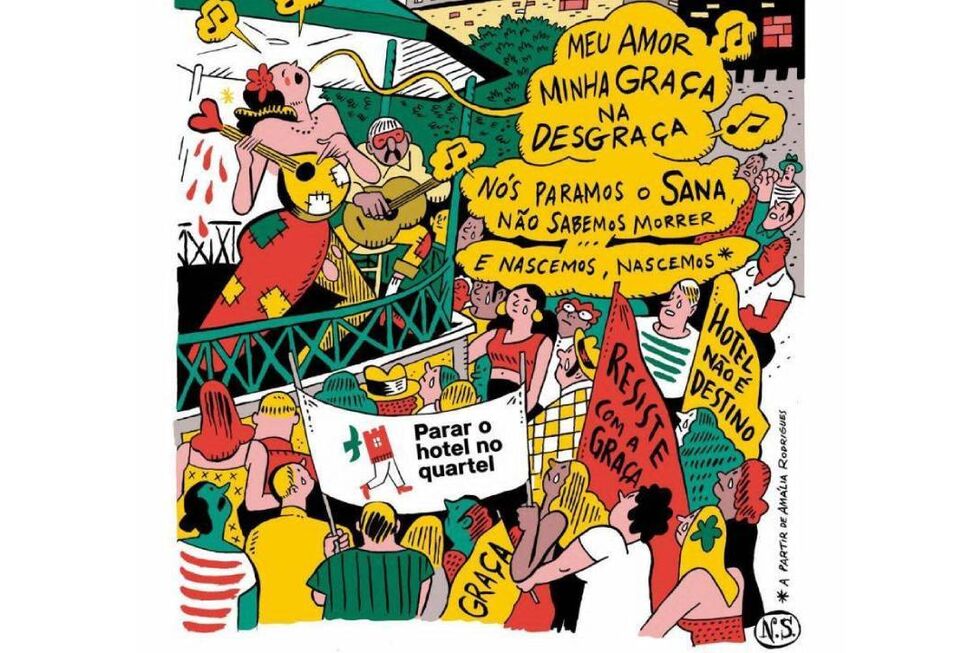 Protesto na Graça contra a construção de um hotel