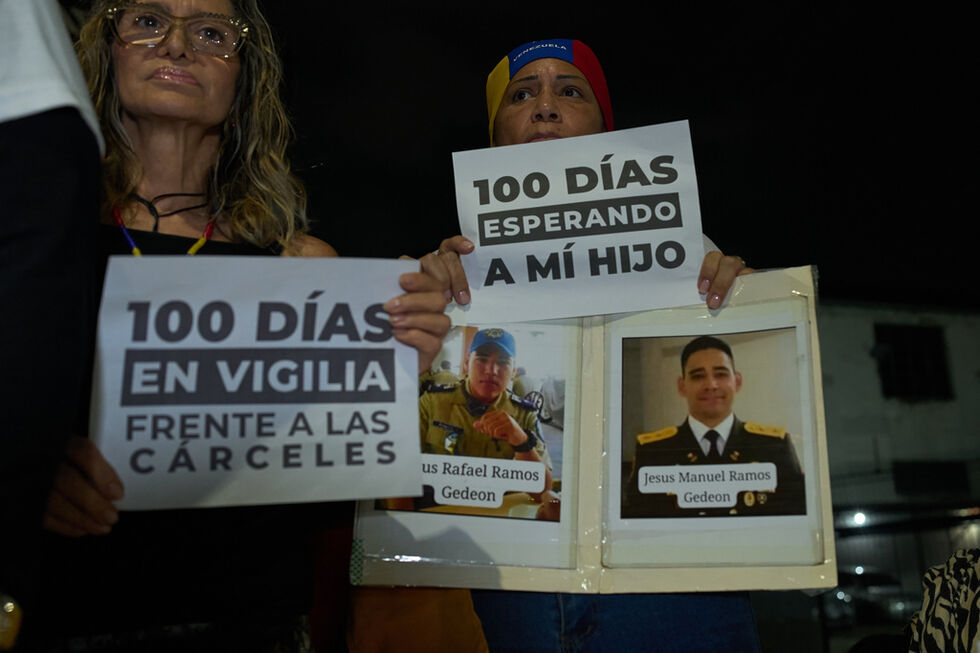 Familiares de presos políticos na Venezuela