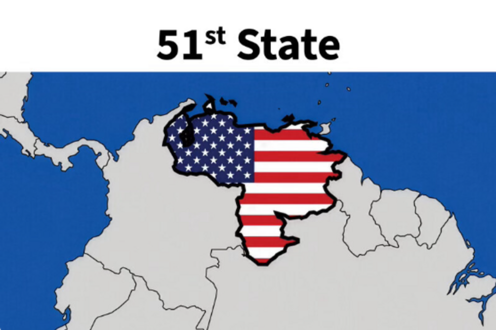 Trump partilha imagem da Venezuela como o 51.º estado dos EUA