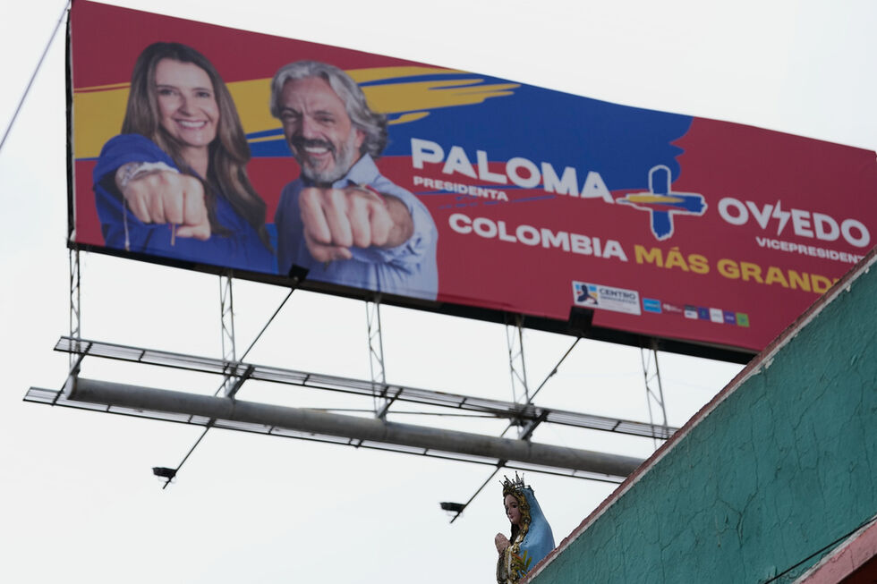 Cartaz de candidatos presidenciais colombianos