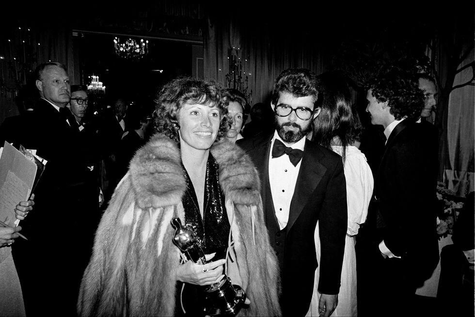 Marcia Lucas e George Lucas após a cerimónia dos Óscares de 1978