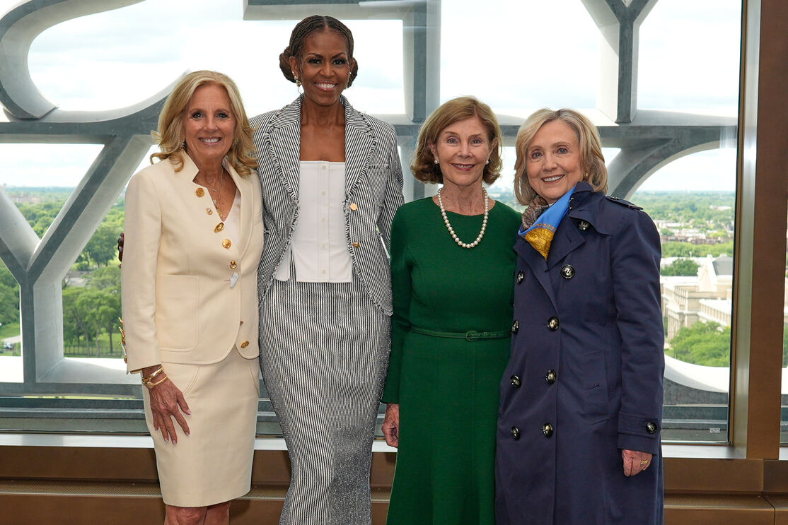 Inauguração Obama Presidential Center: Jill Biden, Michelle Obama, Laura Bush e Hillary Clinton