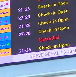 Greve geral cancela e atrasa dezenas de voos Aeroporto de Lisboa