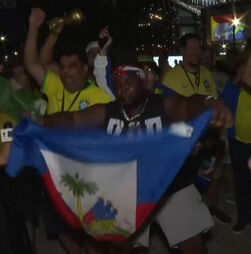 Mundial junta adeptos do Brasil e do Haiti numa festa além do resultado