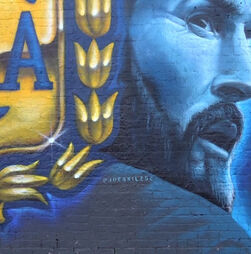 Messi ganha mural gigante em Dallas durante o Mundial