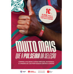 Pulseira da Seleção Portuguesa de Futebol na luta contra o cancro 