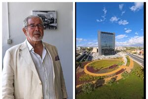 Isaltino Morais fez um vídeo recente no edifício. Está ansioso pela inauguração do Edifício Fórum, de 16 pisos, situado em frente ao centro comercial Oeiras Parque 