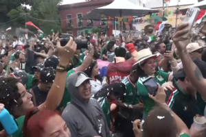 Explosão de alegria em Garibaldi após segundo golo do México em jogo inaugural do Mundial contra a África do Sul