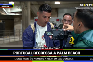 Cristiano Ronaldo na zona mista