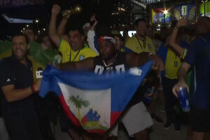 Mundial junta adeptos do Brasil e do Haiti numa festa além do resultado