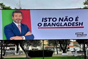 Cartaz de campanha de André Ventura para as eleições presidenciais de 2026