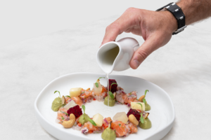 Ceviche de Salmão e Pitaia