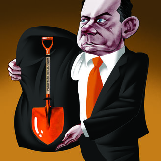 Caricatura de Luís Montenegro 