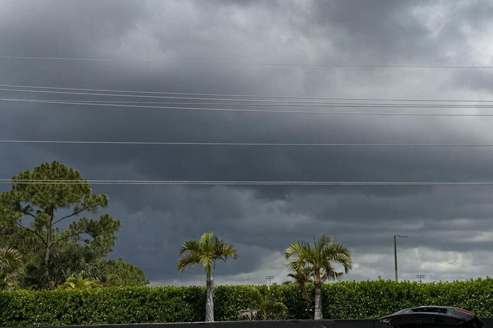 Tempestade no local do treino da Seleção