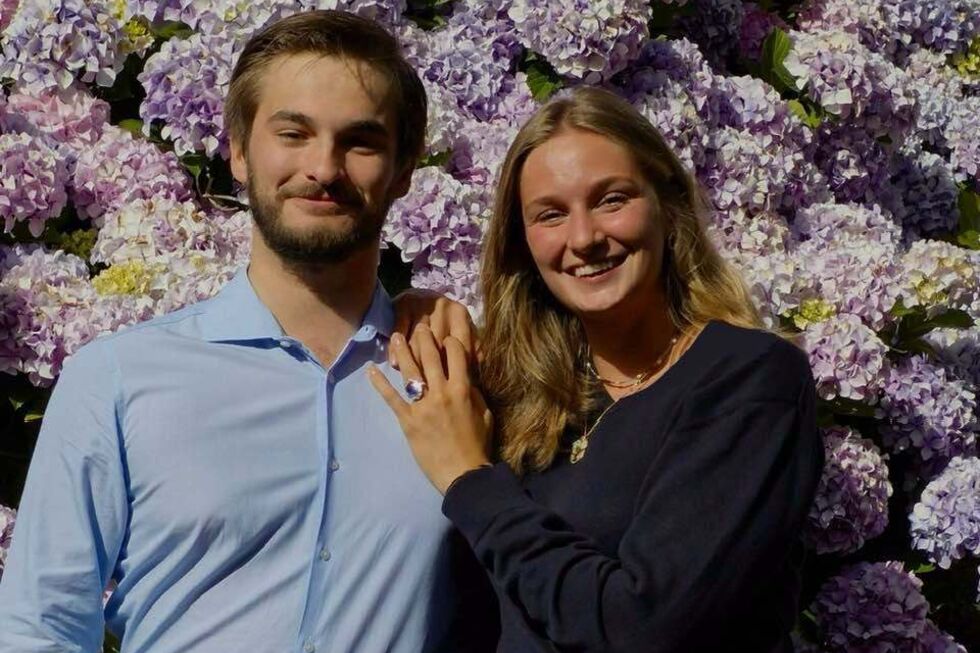 D. Dinis, de 26 anos, e a noiva Anna Schaffgotsch, de 24