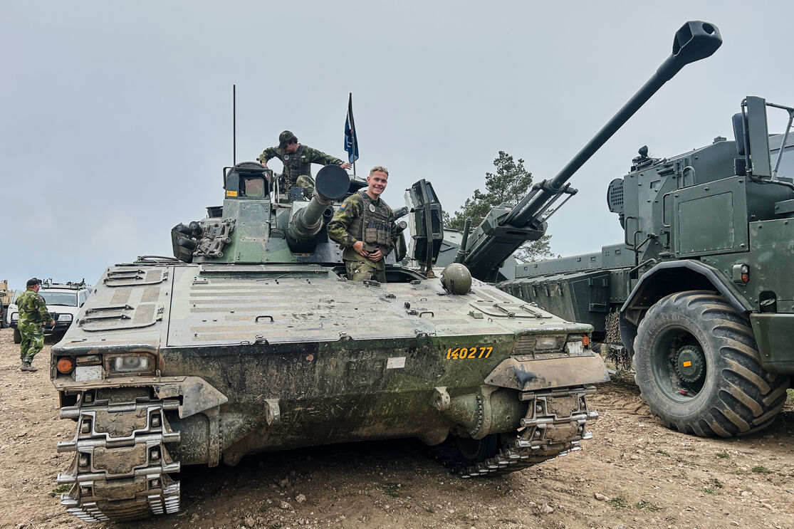 Exercícios militares em Gotland, em maio de 2026