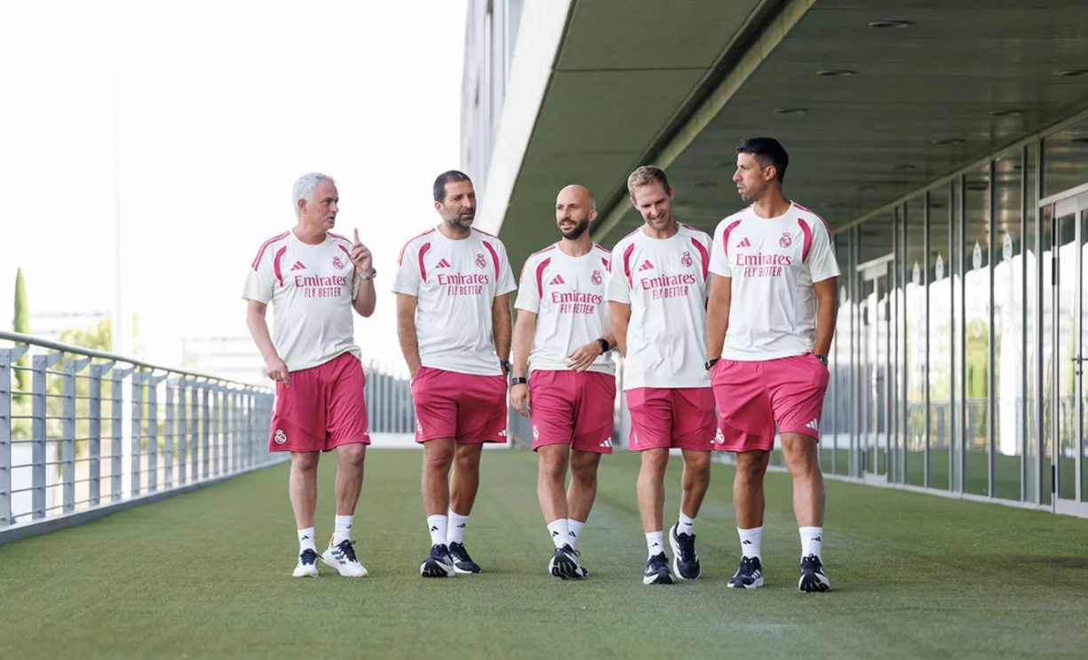 Mourinho, João Tralhão, Roberto Merella, António Dias e Khedira