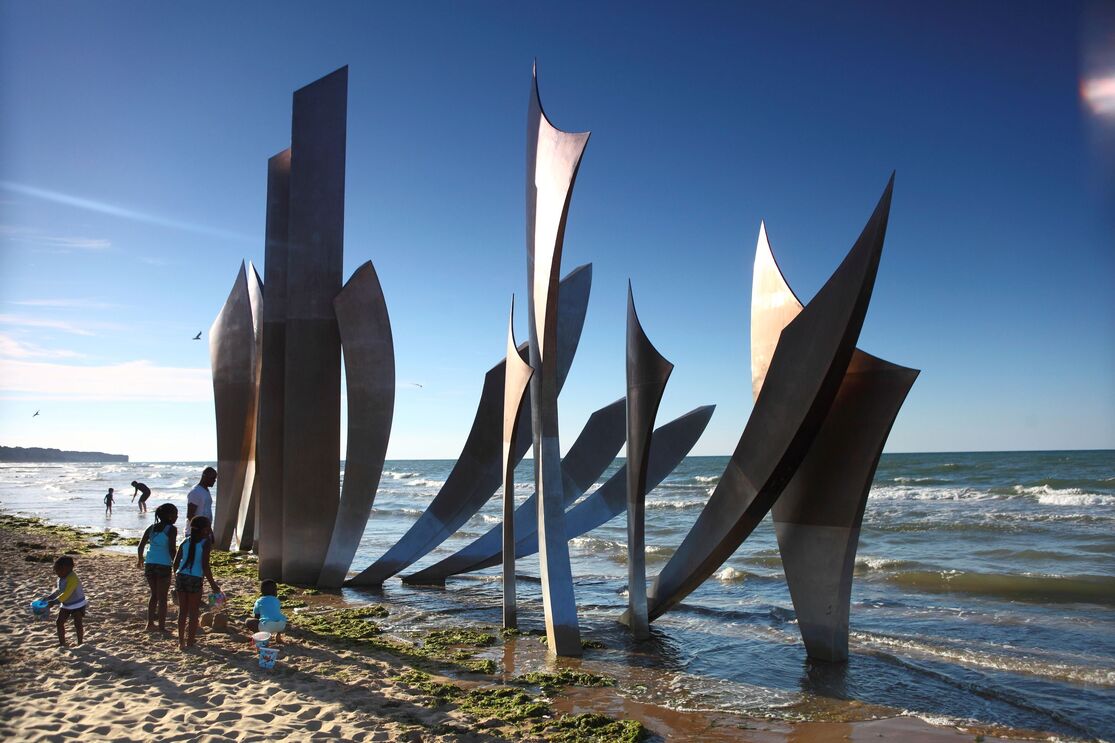 Monumento na Praia de Omaha