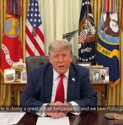 Donald Trump deixa mensagem: 'Adoramos Portugal. Esperamos poder visitá-lo um dia, talvez em breve'