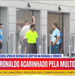 Euforia em Toronto: centenas de adeptos apoiam o capitão português 