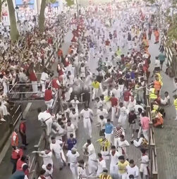 Corrida de touros em Pamplona faz vários feridos no quinto dia das festas de São Firmino