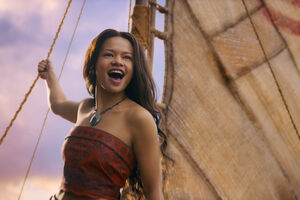 A jovem atriz australiana Catherine Laga‘aia, de 19 anos, interpreta Vaiana neste novo filme