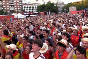 Madrid em festa com vitória da Espanha sobre a Áustria no Mundial