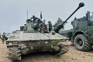 Exercícios militares em Gotland, em maio de 2026