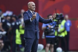 Roberto Martínez no jogo com a Croácia