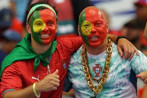 Adeptos portugueses na bancada