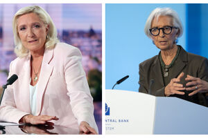 Marine Le Pen e Christine Lagarde
