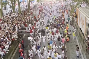 Corrida de touros em Pamplona faz vários feridos no quinto dia das festas de São Firmino