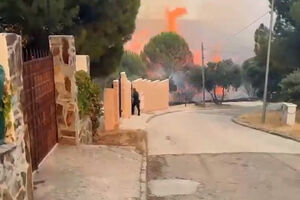 Vídeo mostra incêndio próximo de habitações na região de Madrid 